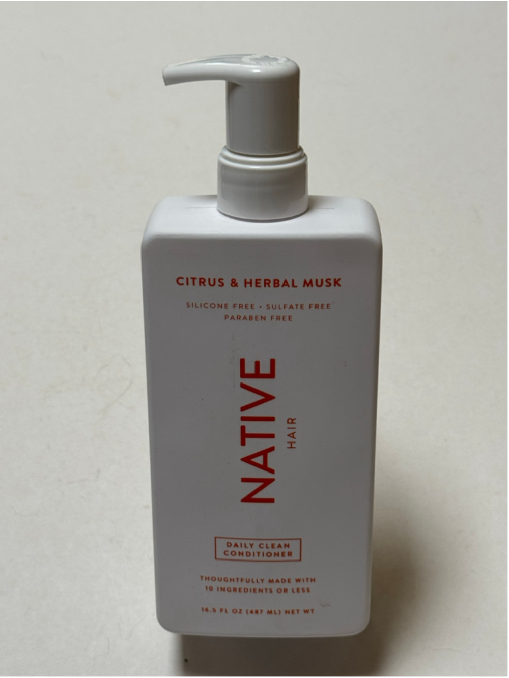 Native Hair Citrus and Herbal Musk Daily Clean Conditioner 16.5 fl oz NEW